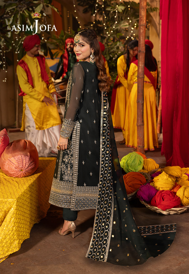 Asim Jofa Chamak Damak Pret Ajcdb-06 Embroidered Chiffon Stitched 3 Pcs