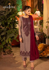 Asim Jofa Chamak Damak Pret Ajcdb-15 Embroidered Net Stitched 3 Pcs