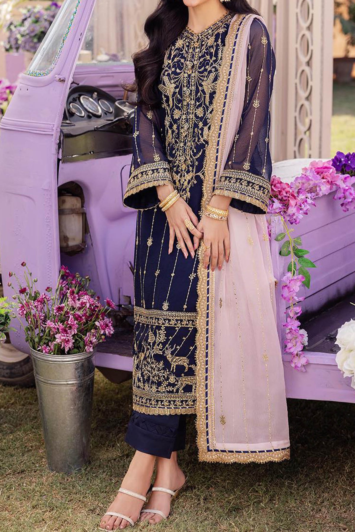 Dhanak Rang By Asim Jofa Unstitched 3 Piece Formals Collection'2024-AJCF-09