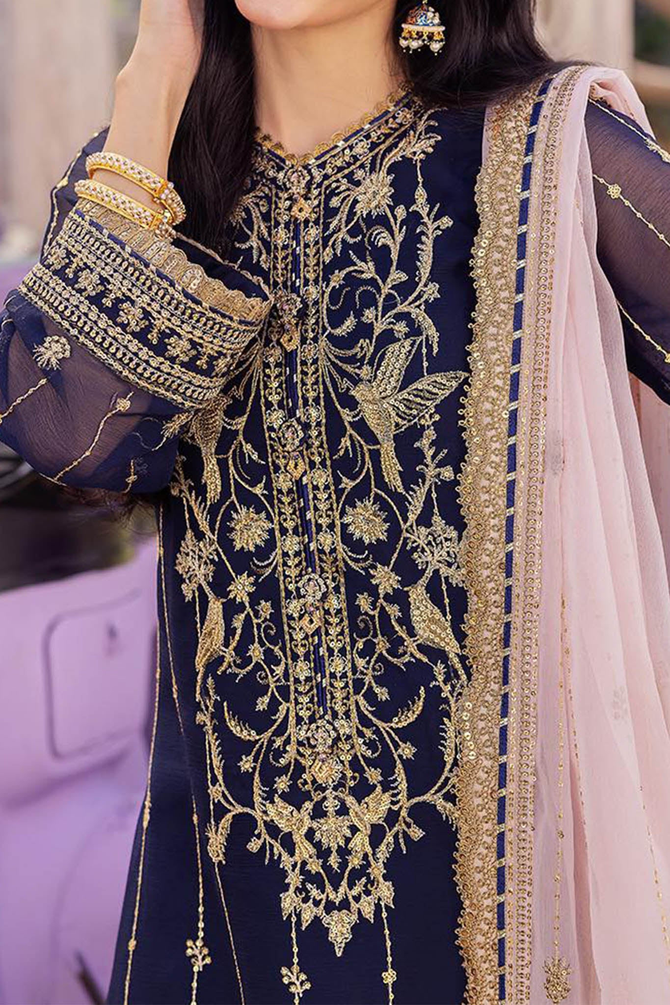 Dhanak Rang By Asim Jofa Unstitched 3 Piece Formals Collection'2024-AJCF-09