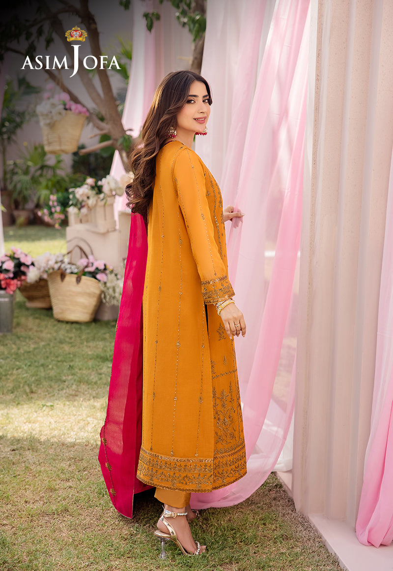 Dhanak Rang By Asim Jofa Stitched 3 Piece Formals Pret Collection'2025-AJCFB-25