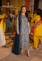 Asim Jofa Dastaan Pret Ajdab-08 Embroidered Chiffon Stitched 3 Pcs