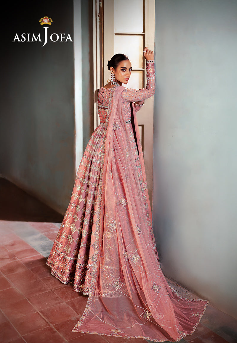 Bekhudi by Asim Jofa Stitched Ajkbb-03 Emb Net Stitched 3 Pcs