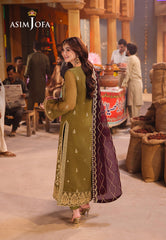 Asim Jofa Chamkeeli Pret Ajkkb-23 Embroidered Chiffon Stitched 3 Pcs