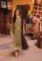 Asim Jofa Chamkeeli Pret Ajkkb-23 Embroidered Chiffon Stitched 3 Pcs