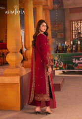 Asim Jofa Chamkeeli Pret Ajkkb-19 Embroidered Twisted Silk Stitched 3 Pcs