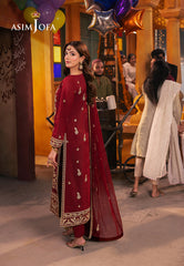 Asim Jofa Chamkeeli Pret Ajkkb-20 Embroidered Twisted Silk Stitched 3 Pcs