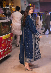 Asim Jofa Chamkeeli Pret Ajkkb-25 Embroidered Twisted Silk Stitched 3 Pcs