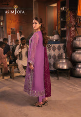 Asim Jofa Chamkeeli Pret Ajkkb-28 Embroidered Chiffon Stitched 3 Pcs