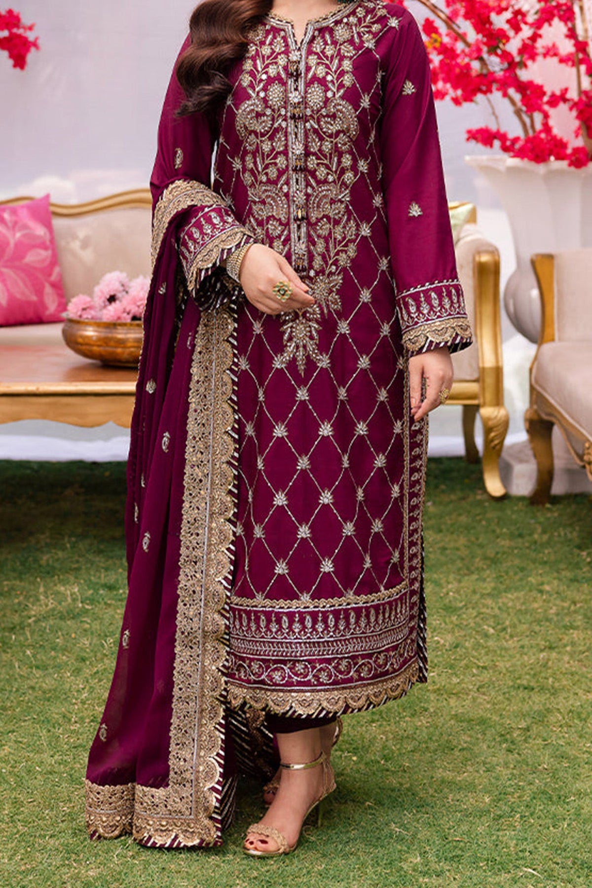 Jag Mag By Asim Jofa Unstitched 3 Piece Festive Formals Collection'2024-AJMJ-03