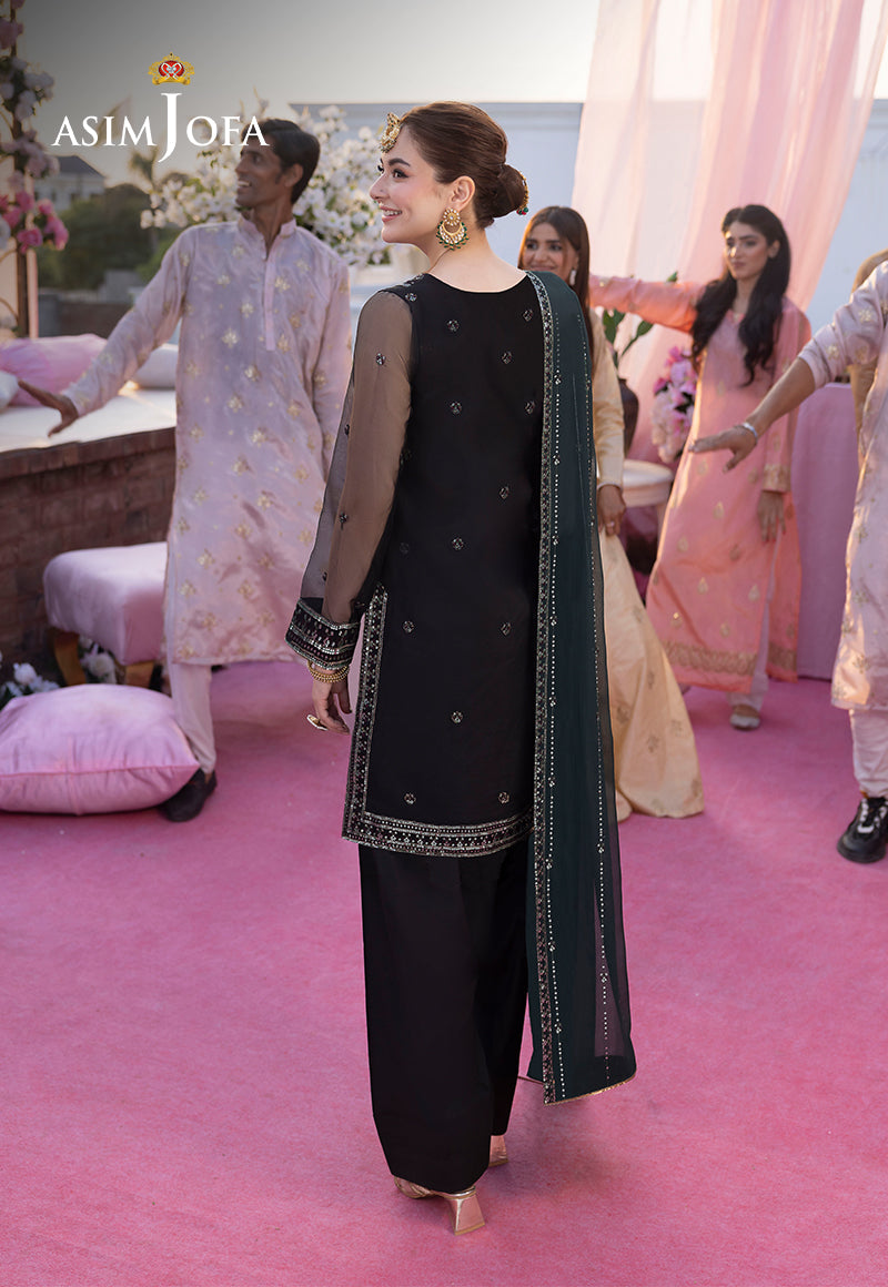 Asim Jofa Jag Mag Pret Ajmjb-12 Embroidered Organza Stitched 3 Pcs