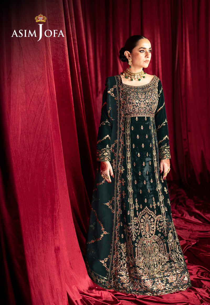 Makhmal by Asim Jofa Stitched Ajmvb-05 Emb Velvet Stitched3 Pcs