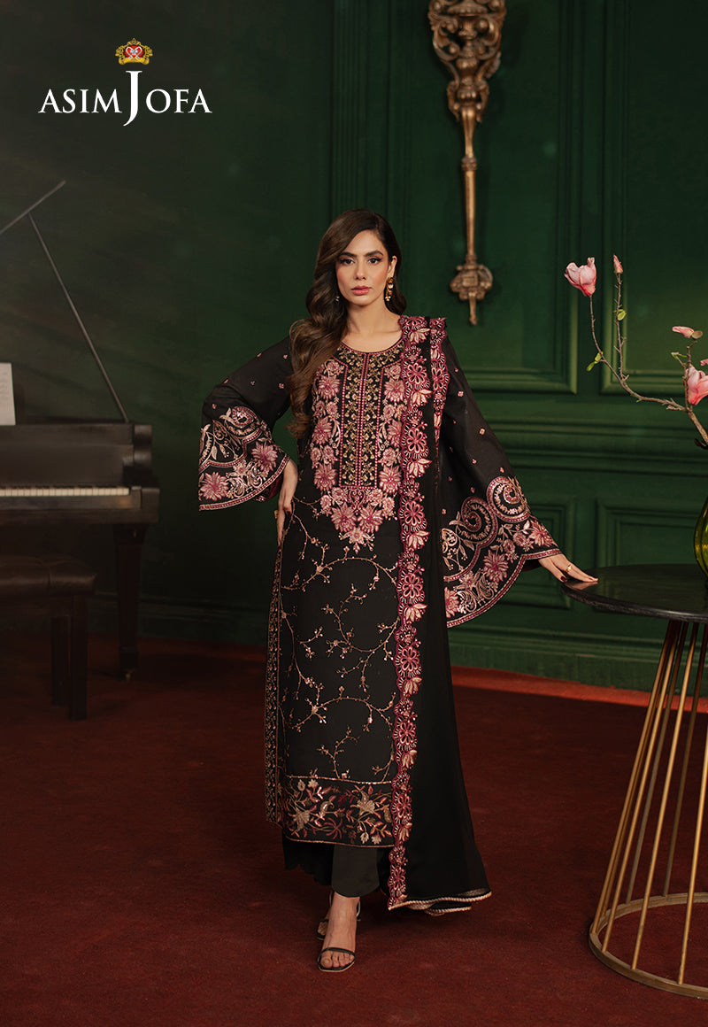 Asim Jofa Premium Festive Pret Ajpfb-19 Embroidered Silk Stitched 3 Pcs