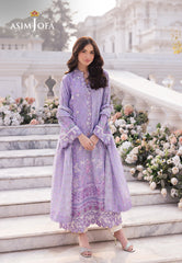 Asim Jofa Charmeuse Silk Pret Ajrsb-01 Digitally Printed Embroidered Grip Stitched 3 Pcs