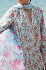 Summer Together By Afrozeh Unstitched 3 Piece Lawnkari Vol-02 Collection'2024-AL-10-Topaz
