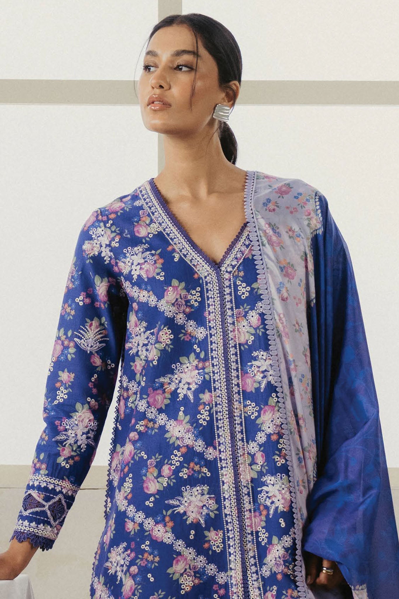 Amore By Ayzel Unstitched 3 Piece Summer Lawn Collection-AL-V4-09-Celete