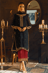 Qarmazi By Zaaviay Stitched Alya (Three Piece)