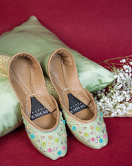 On Your Feets Emb Khussa-Mint Blossom