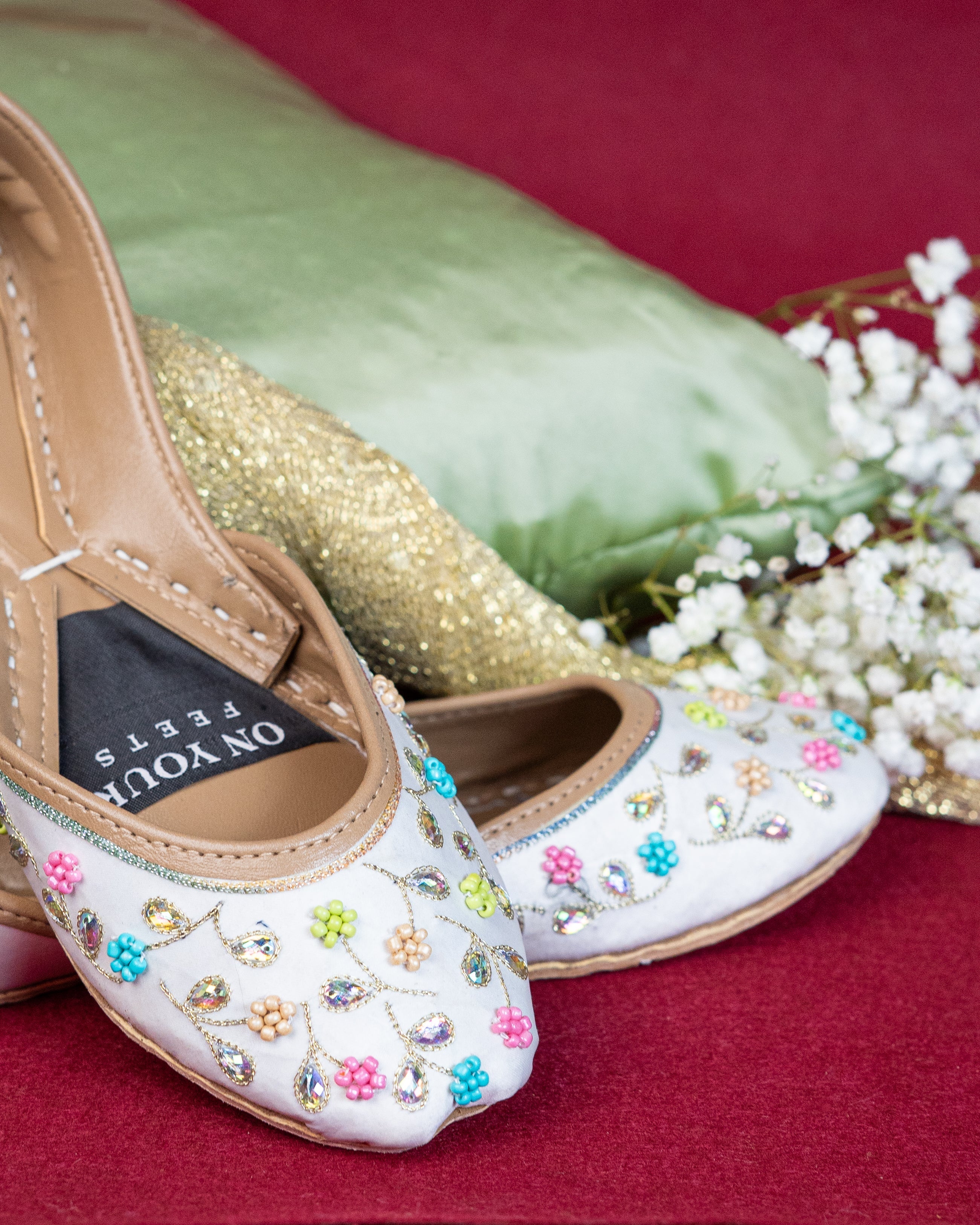 On Your Feets Emb Khussa-Ivory Blossom