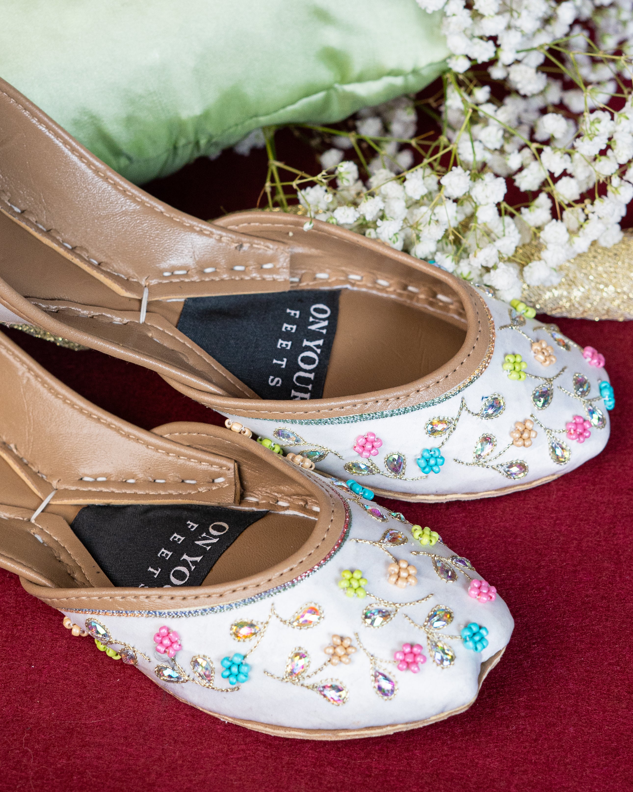 On Your Feets Emb Khussa-Ivory Blossom