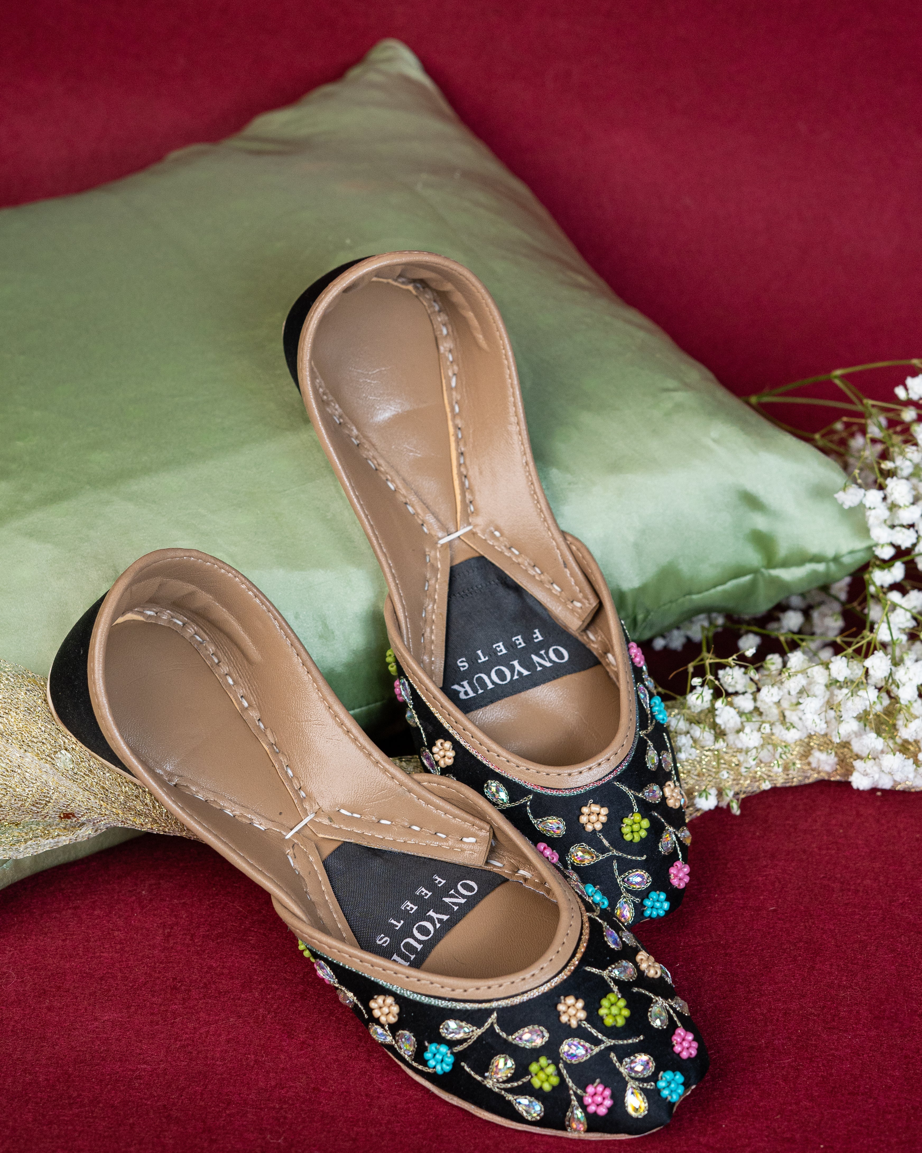 On Your Feets Casual Khussa-Midnight Bloom
