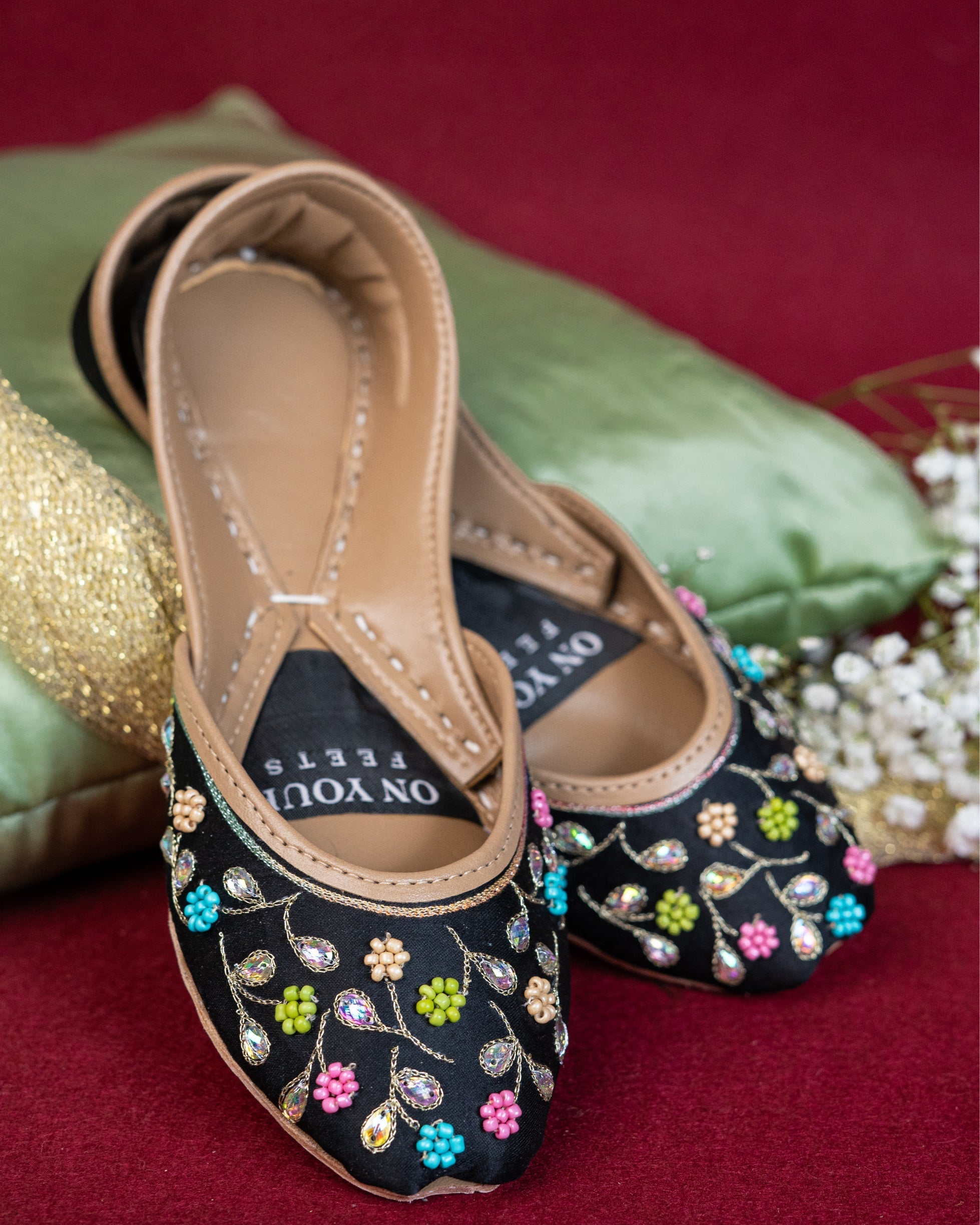 On Your Feets Casual Khussa-Midnight Bloom