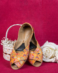 On Your Feets Casual Khussa-Golden Bloom