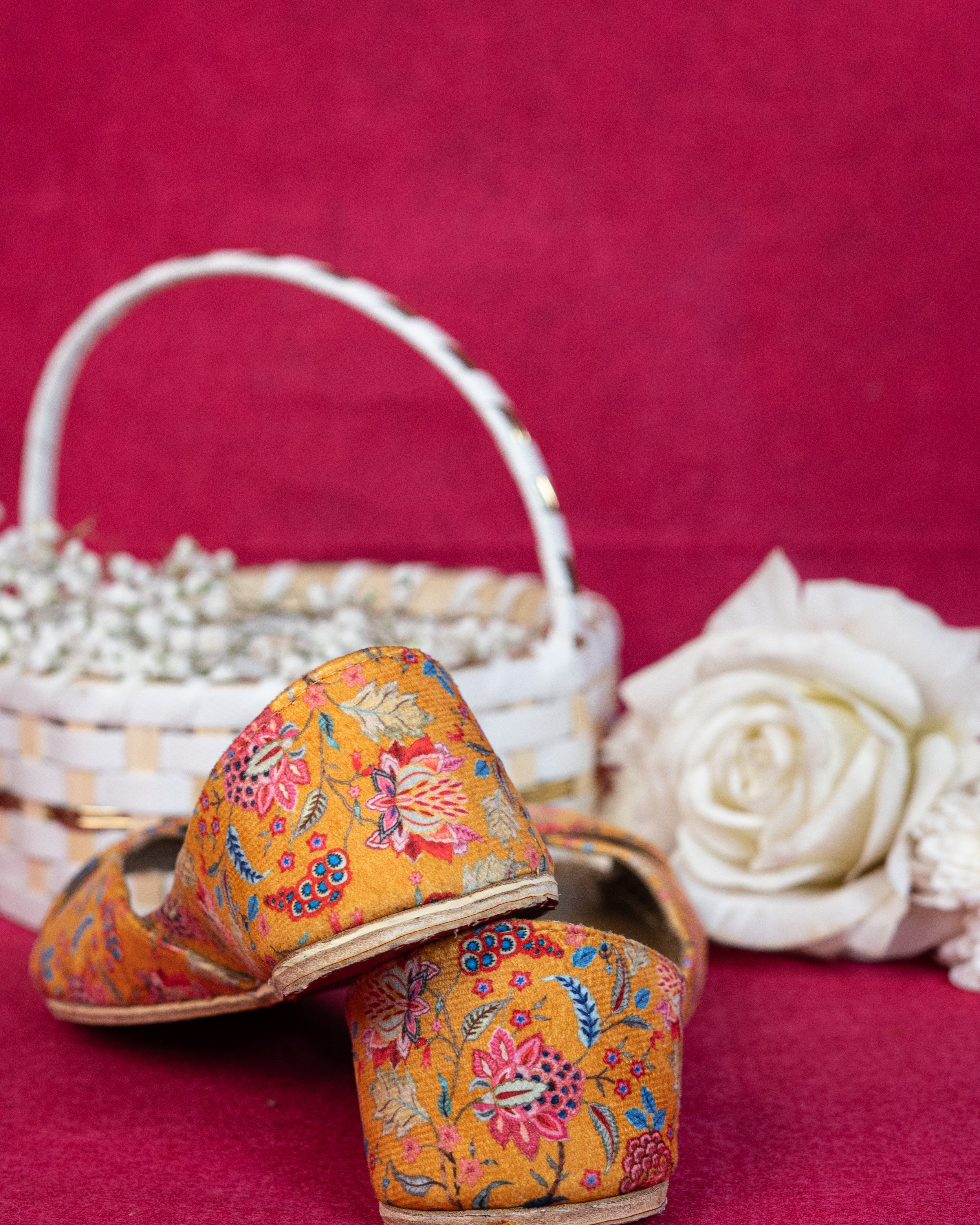 On Your Feets Casual Khussa-Golden Bloom