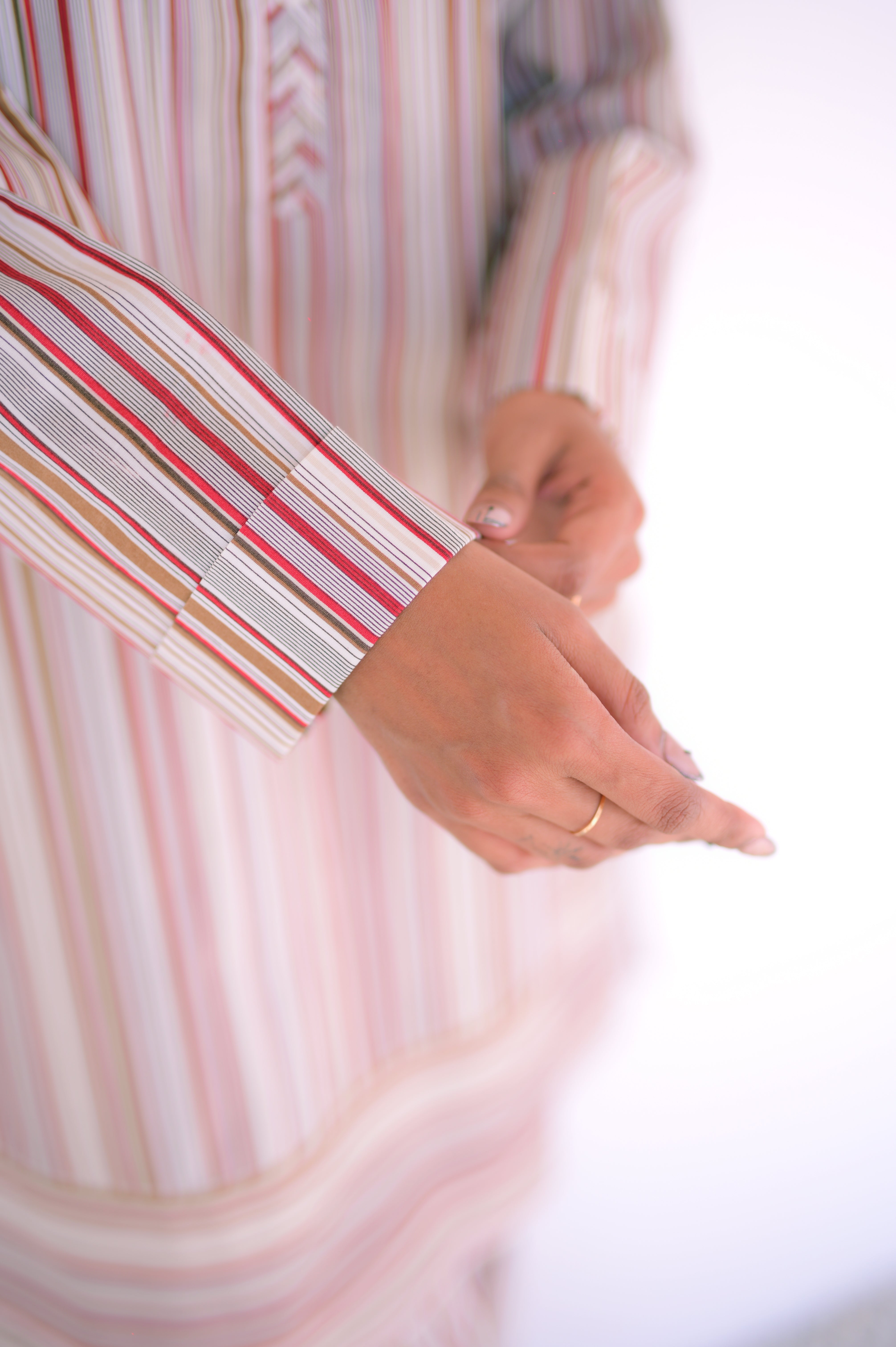 Tehzeeb Threads Winter Vol-1 Red Stripes Set | Stitched - 2 piece | Shirt & Trouser