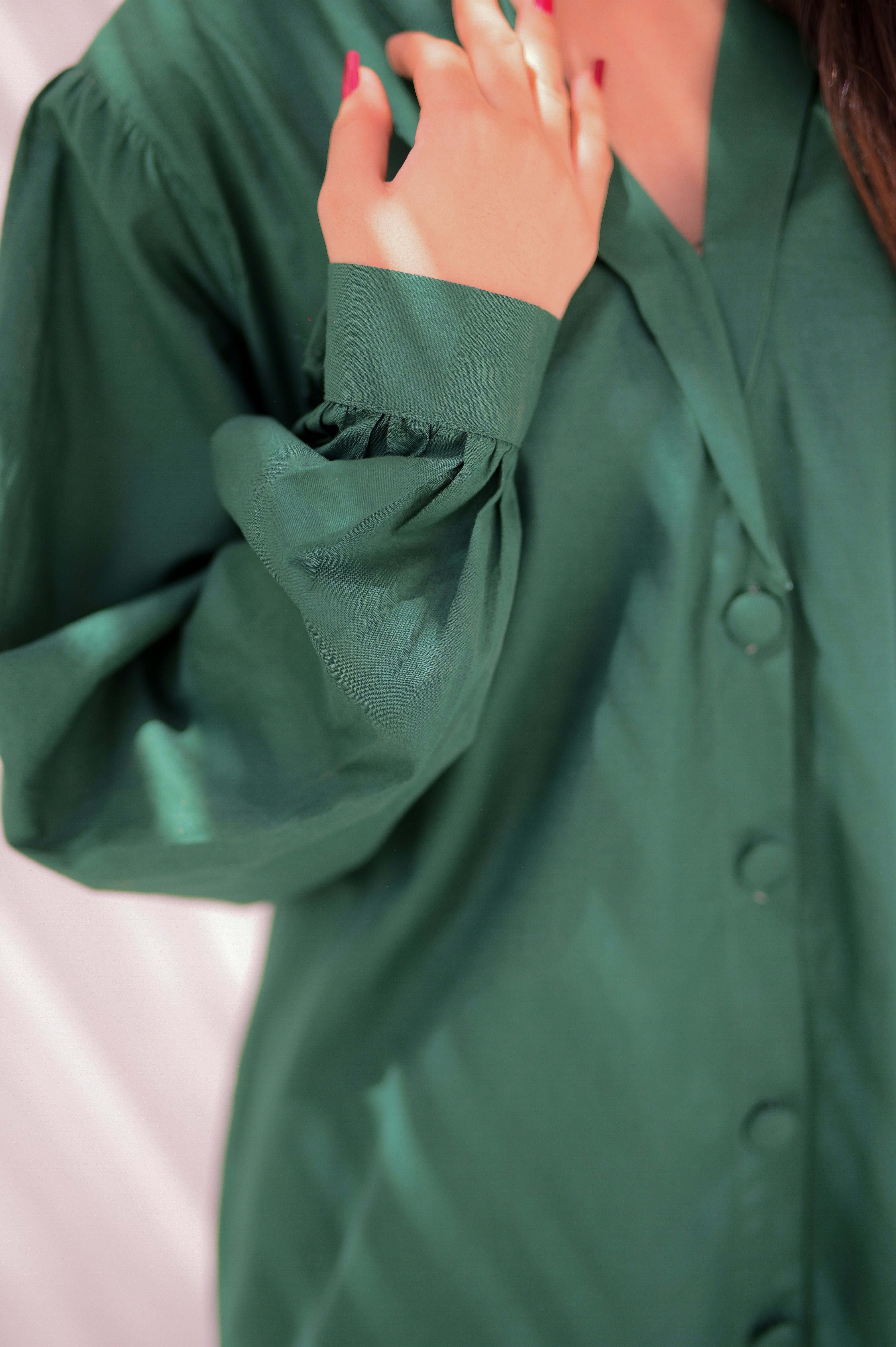 Tehzeeb Threads Solids Collection-Evergreen Chic Solid Set | Stitched - 2 piece | Shirt & Trouser