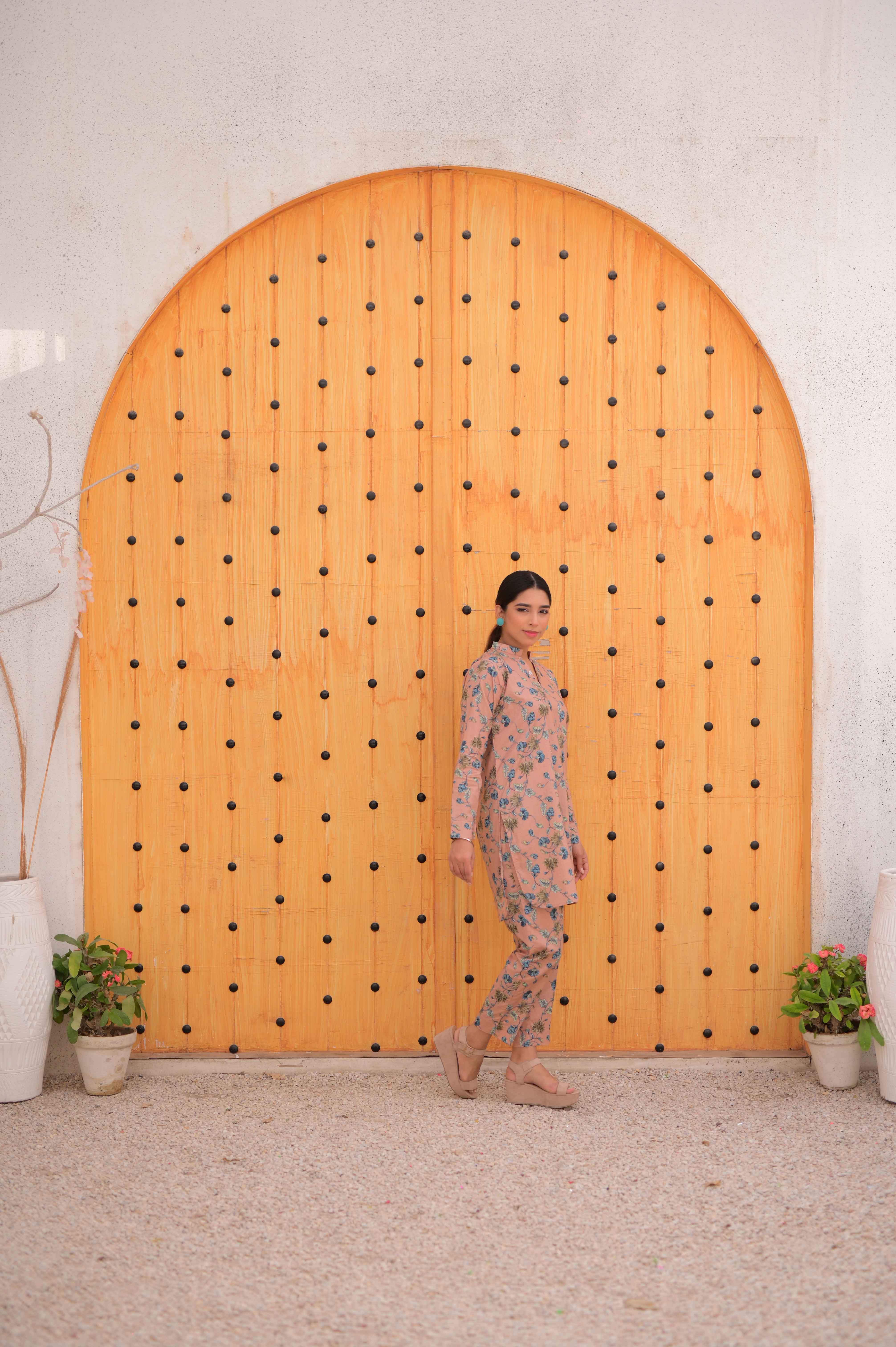 Tehzeeb Threads Summer Collection Soft Cotton Cambric Stitched 2 Piece (Shirt/Trouser)