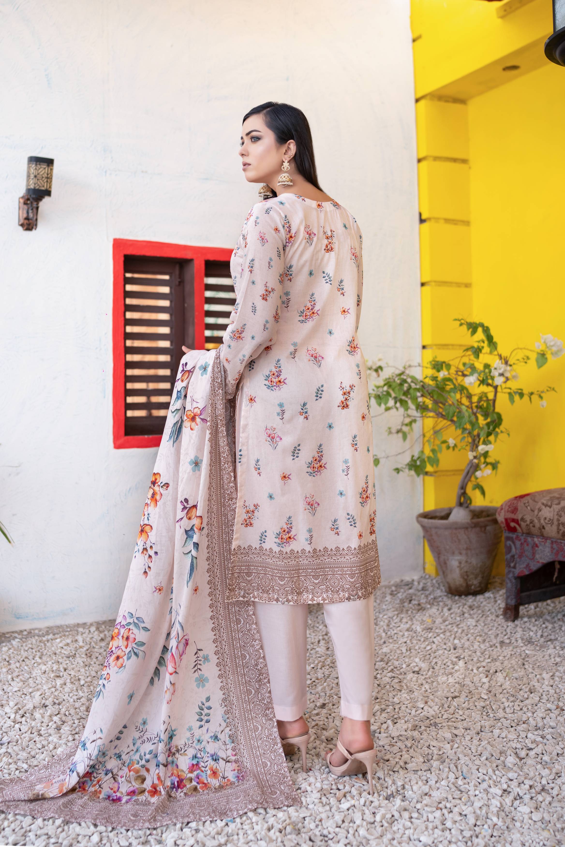 Dressline UnStitched 3 Piece Premium Chikankari & Cutwork Emb Digital Printed Lawn Collection