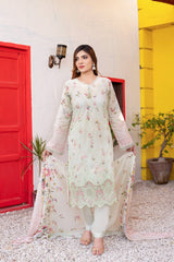 Dressline UnStitched 3 Piece Premium Chikankari & Cutwork Emb Digital Printed Lawn Collection
