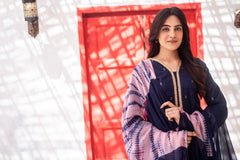 Dressline Ziya Premium Stitched 3 Piece Bindhi Broshia Lawn Suit With Chiffon Dupatta Al Umer Textile