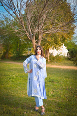 Urban Cut 1 Piece Embroidred Chiffon Kurta ( Lined )