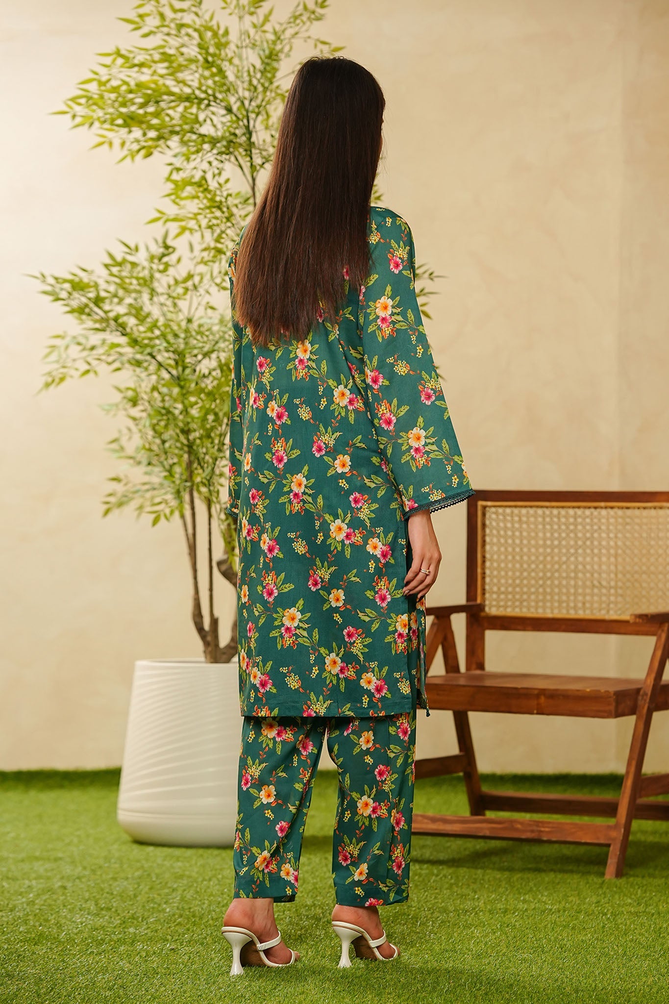Shabnam By Aizal Stitched 2 Piece Printed Co Ords Vol-02 Collection'2025-A-S-07-GREEN