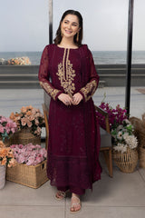 Azure Hand Embellished Unstitched 3 Piece Luxe Eid Collection'2023-AS-106