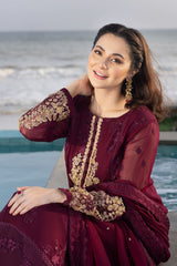 Azure Hand Embellished Unstitched 3 Piece Luxe Eid Collection'2023-AS-106