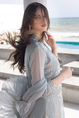Azure Hand Embellished Unstitched 3 Piece Luxe Eid Collection'2023-AS-112