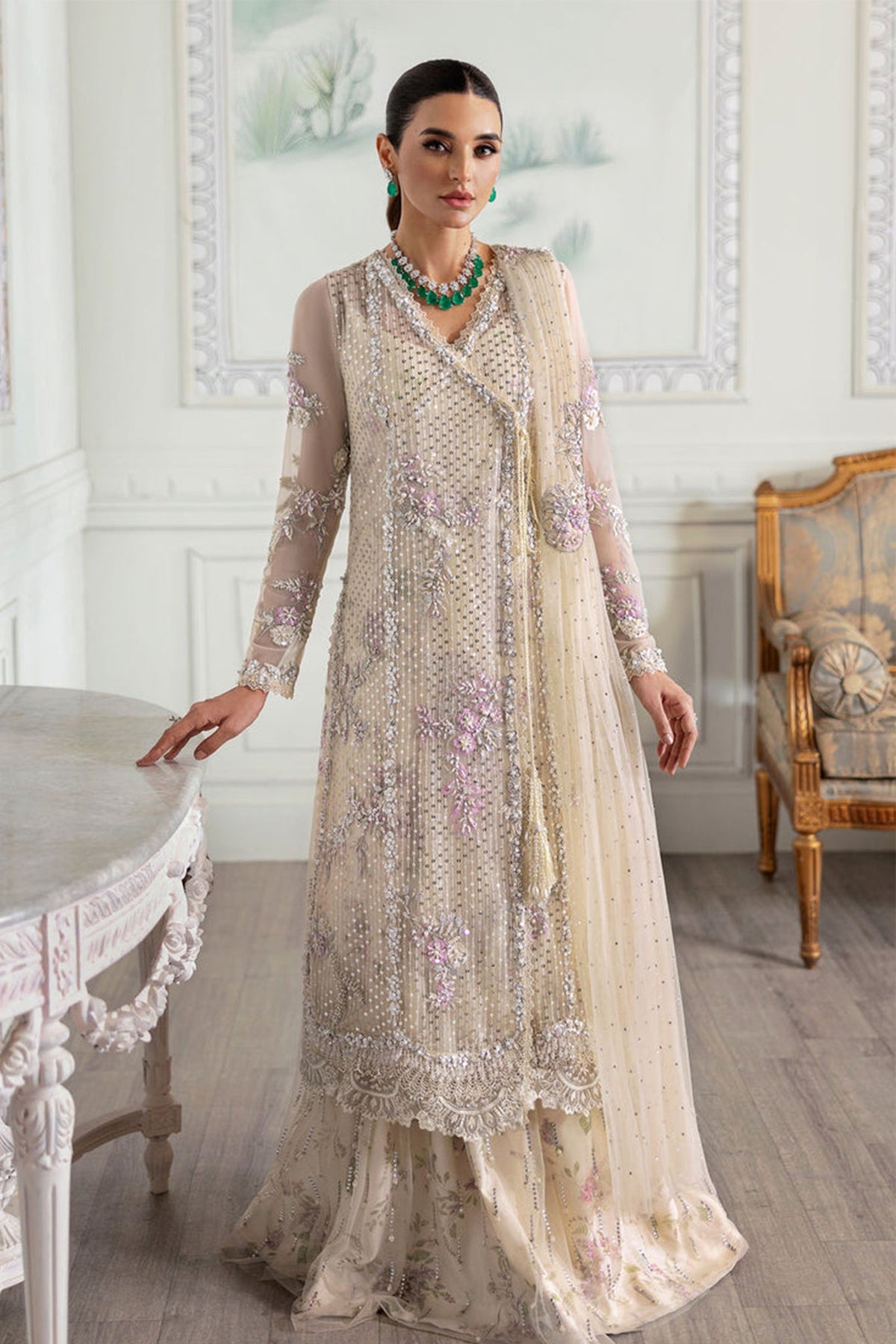 A Beautiful Chaos  Saira Shakira Unstitched 3 Piece Wedding Collection'2024-04-A Swarovski Affair