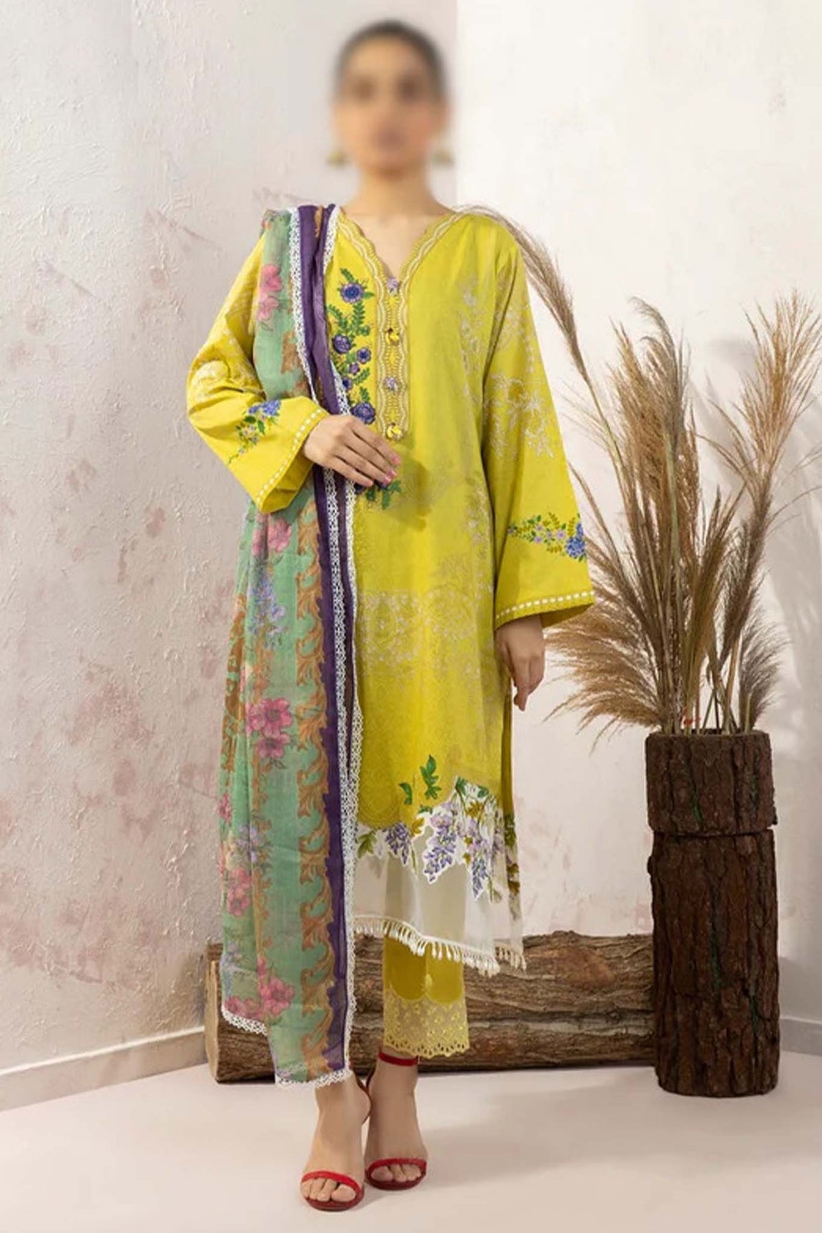 Asian Women by Amna Khadija Unstitched 3 Piece Emb Vol-01 Collection'2022-AW-06