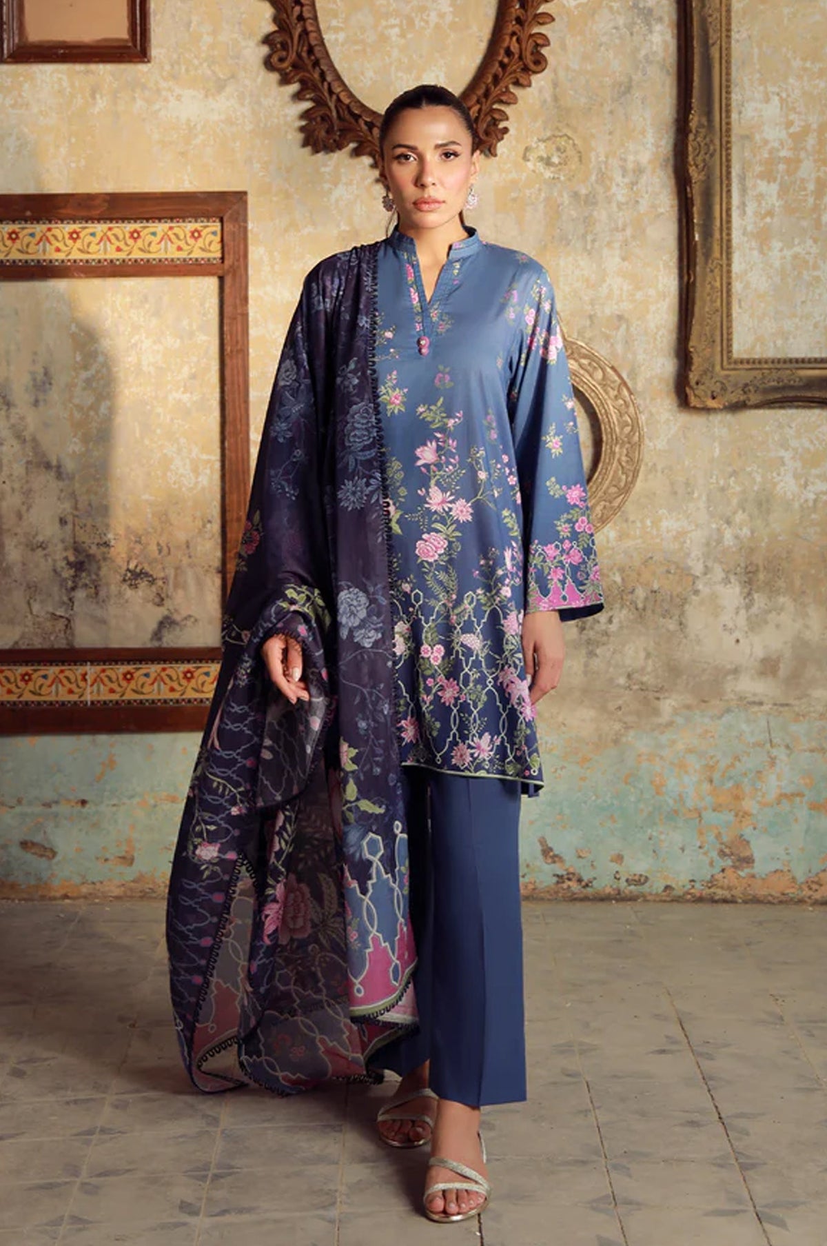 Elara By Sahar Unstitched 3 Piece Printed Cambric Fall Collection'2025-AW1-25-02-UNS