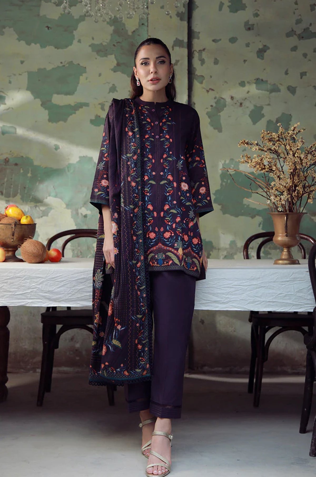 Elara By Sahar Unstitched 3 Piece Printed Cambric Fall Collection'2025-AW1-25-04-UNS