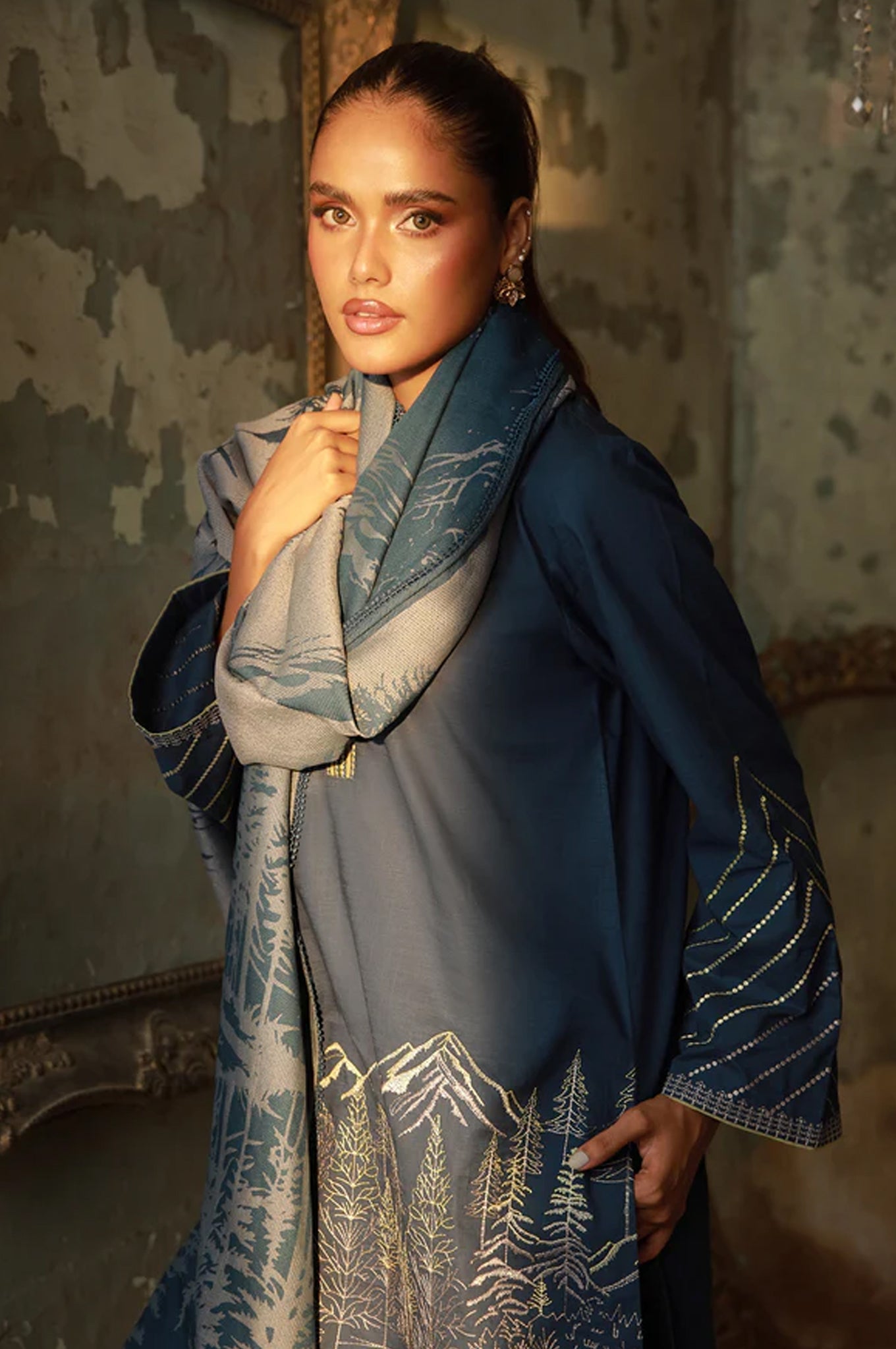 Sahar Unstitched 3 Piece Emb Cotton Viscose Fall Collection'2025-AW1-25-11-UNS