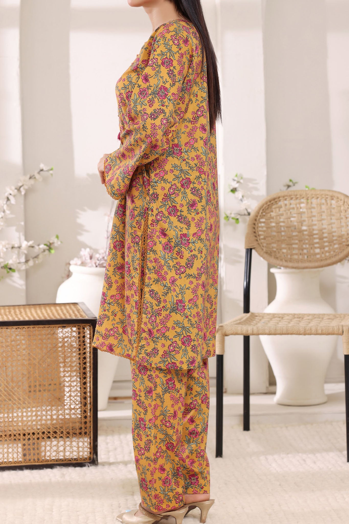 Aizal Stitched 2 Piece Cambric Co Ords Collection'2025-AZL-722