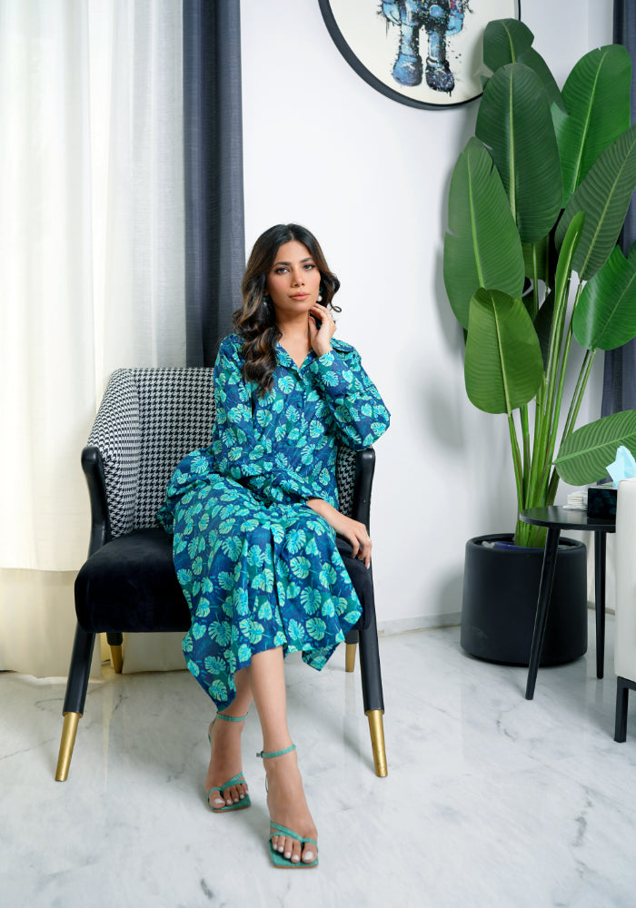 Amal Stitched 2 Piece Summer Lawn Collection-Aqua Flora