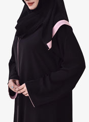 Hijab Ul Hareem Pipin Style Black Abaya 0116-R