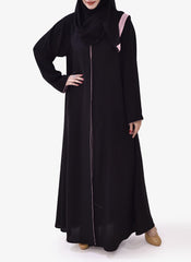 Hijab Ul Hareem Pipin Style Black Abaya 0116-R