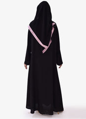 Hijab Ul Hareem Pipin Style Black Abaya 0116-R