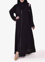 Hijab Ul Hareem Pipin Style Black Abaya 0116-R